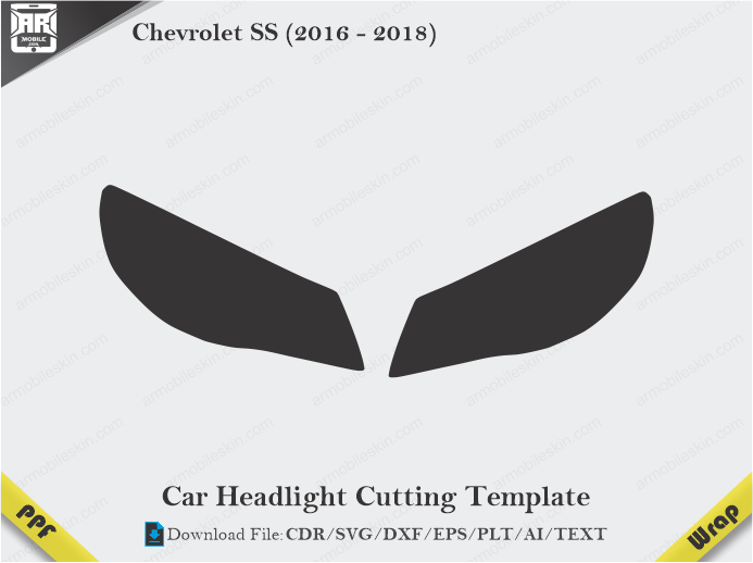 Chevrolet SS (2016 - 2018) Car Headlight Cutting Template