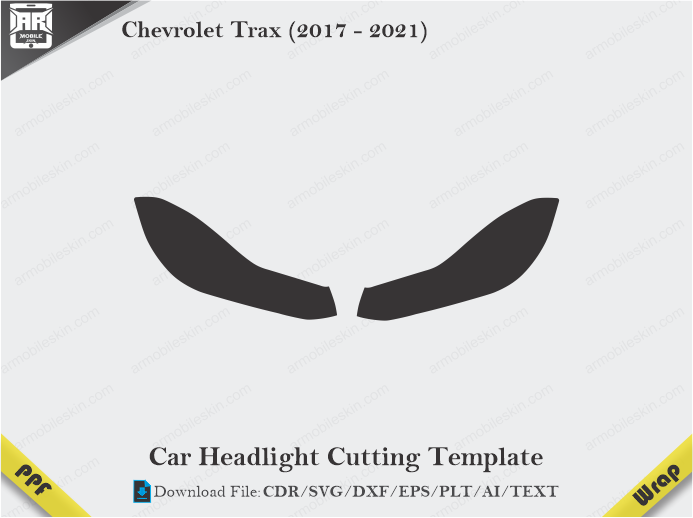 Chevrolet Trax (2017 - 2021) Car Headlight Cutting Template