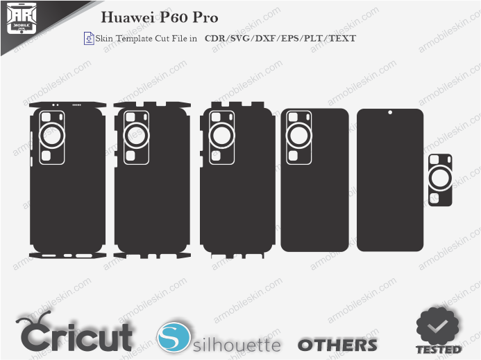 Huawei P60 Pro Skin Template Vector