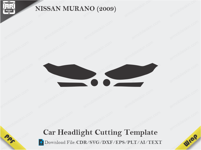 NISSAN MURANO (2009) Car Headlight Cutting Template