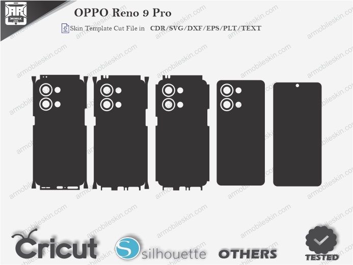 OPPO Reno 9 Pro Skin Template Vector