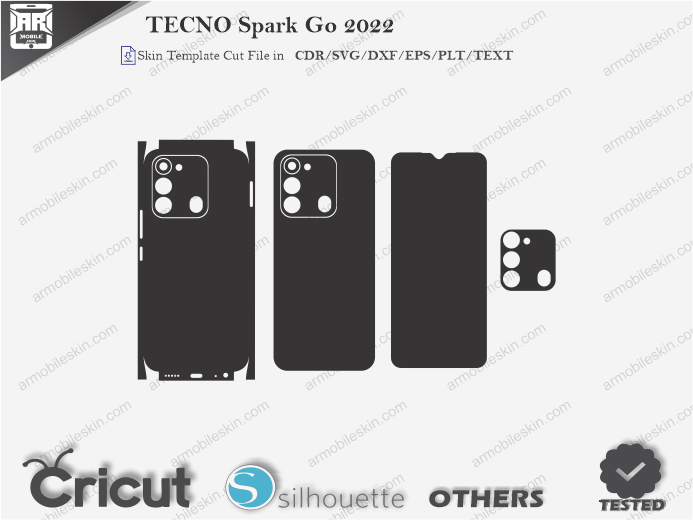TECNO Spark Go 2022 Skin Template Vector