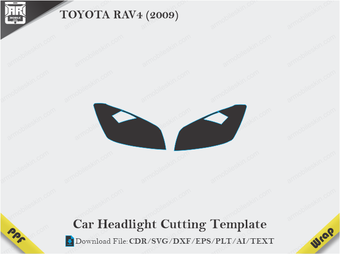 TOYOTA RAV4 (2009) Skin Template Vector