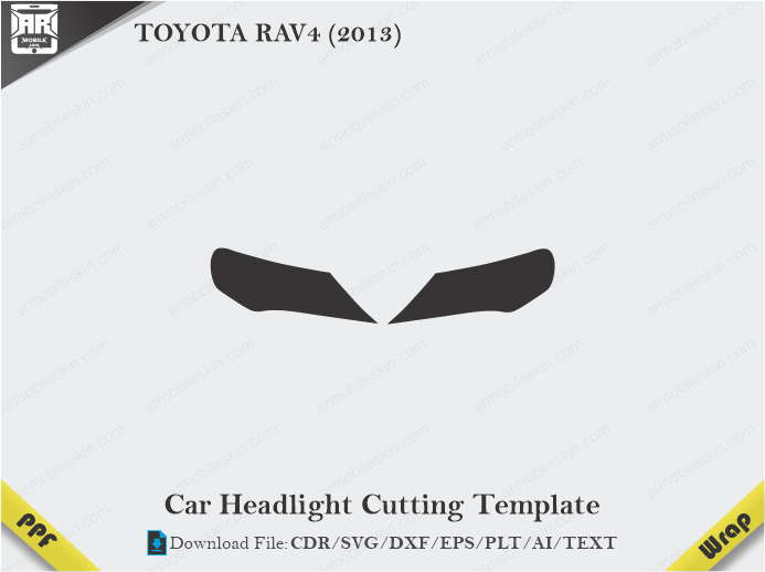 TOYOTA RAV4 (2013) Skin Template Vector