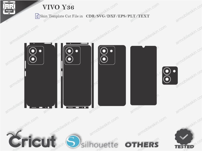VIVO Y36 Skin Template Vector