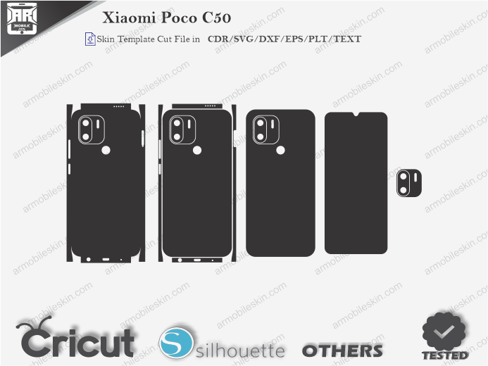 Xiaomi Poco C50 Skin Template Vector
