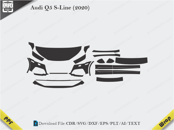 Audi Q5 S-Line (2020) Car PPF Cutting Template
