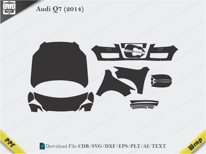 Audi Q7 (2014) Car PPF Cutting Template