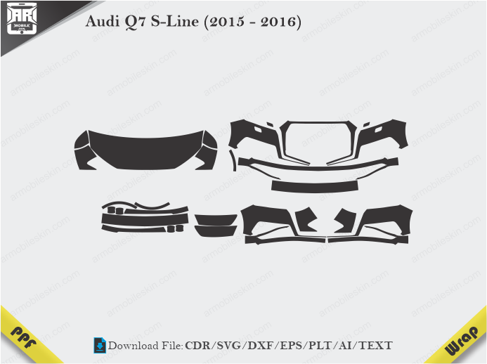 Audi Q7 S-Line (2015 - 2016) Car PPF Template