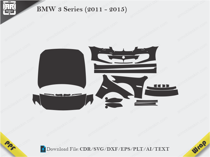 BMW 3 Series (2011 - 2015) Car PPF Template