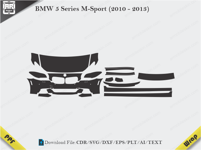 BMW 5 Series M-Sport (2010 - 2013) Car PPF Template