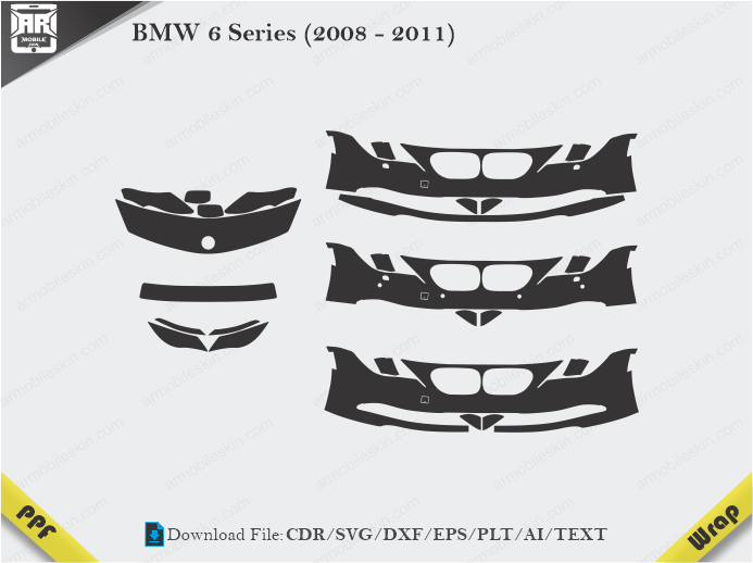 BMW 6 Series (2008 - 2011) Car PPF Template