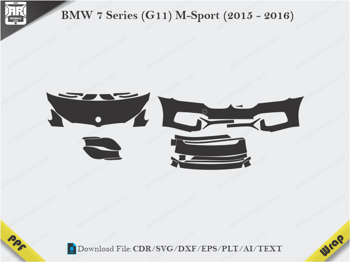 BMW 7 Series (G11) M-Sport (2015 - 2016) Car PPF Template