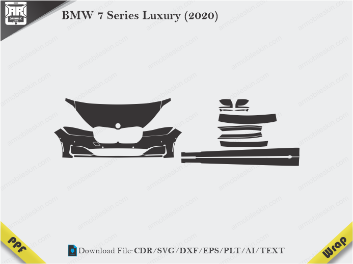BMW 7 Series Luxury (2020) Car PPF Template