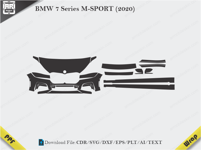BMW 7 Series M-SPORT (2020) Car PPF Template