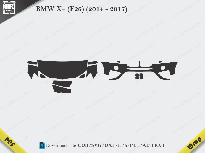BMW X4 (F26) (2014 - 2017) Car PPF Template