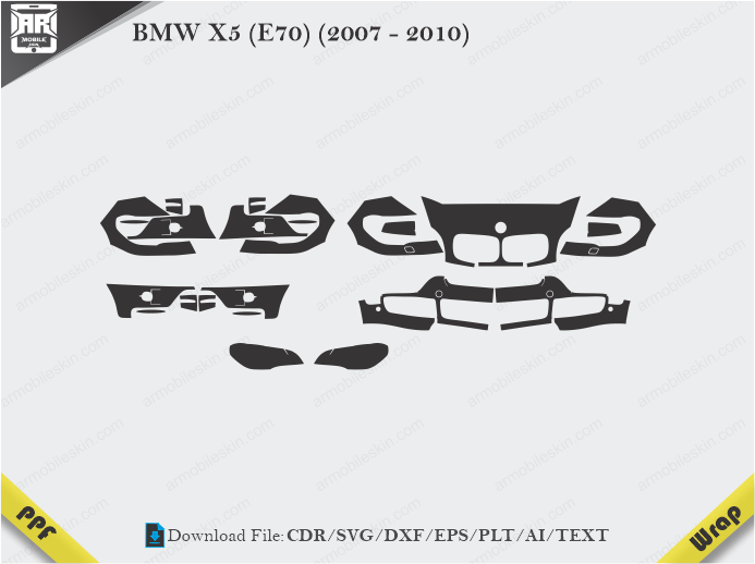 BMW X5 (E70) (2007 - 2010) Car PPF Template