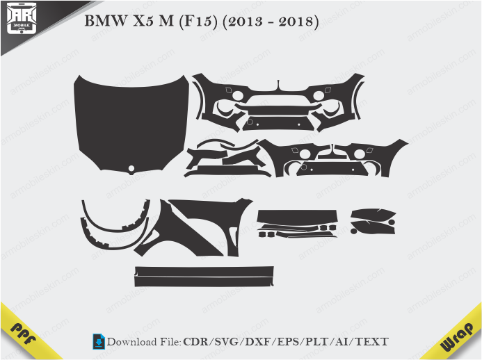 BMW X5 M (F15) (2013 - 2018) Car PPF Template