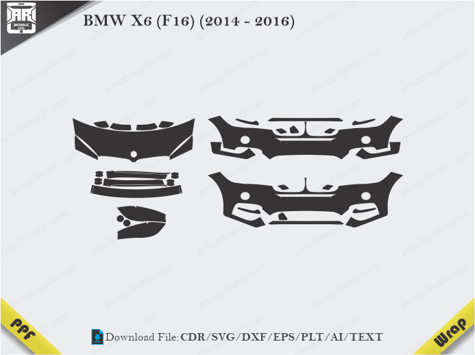 BMW X6 (F16) (2014 - 2016) Car PPF Template