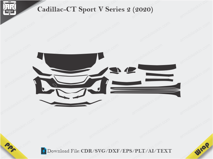 Cadillac-CT Sport V Series 2 (2020) Car PPF Template