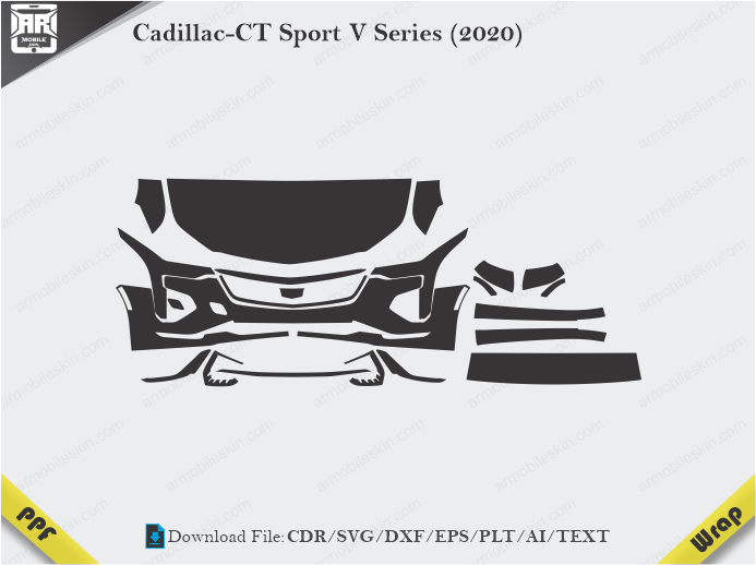 Cadillac-CT Sport V Series (2020) Car PPF Template