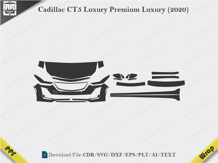 Cadillac CT5 Luxury Premium Luxury (2020) Car PPF Template