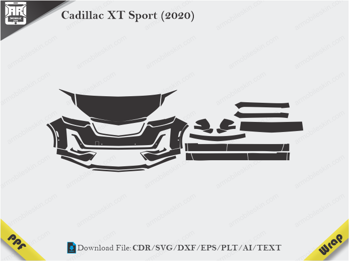 Cadillac XT Sport (2020) Car PPF Template