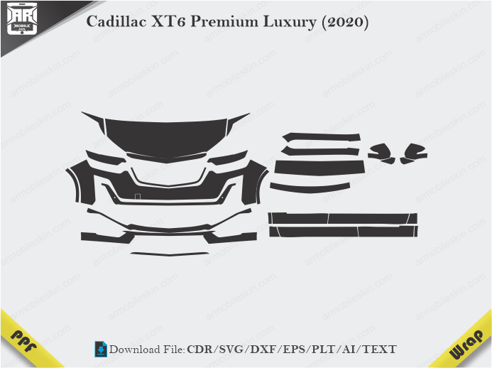 Cadillac XT6 Premium Luxury (2020) Car PPF Template