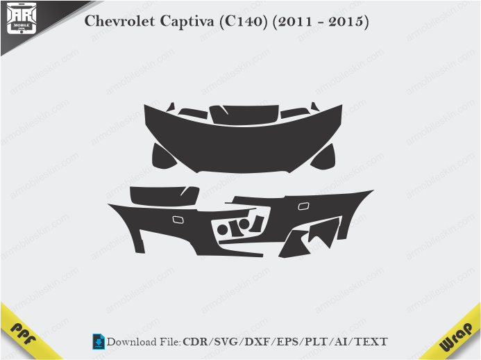 Chevrolet Captiva (C140) (2011 - 2015) Car PPF Template