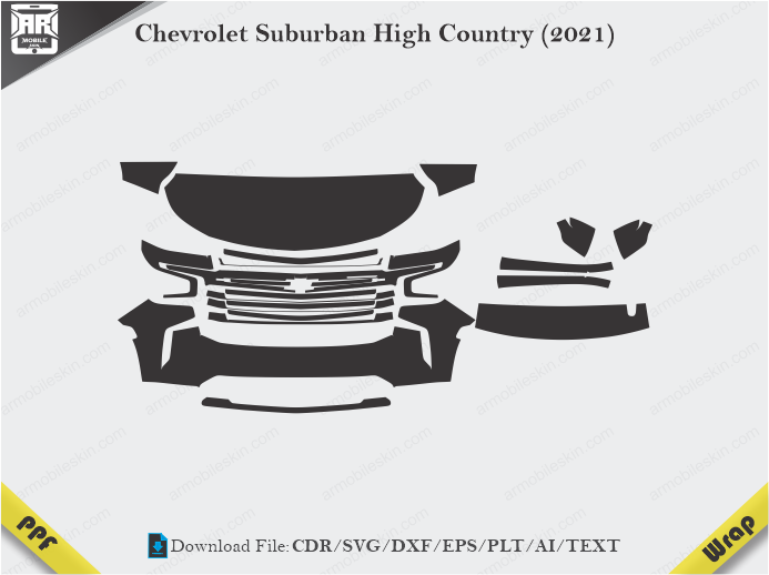 Chevrolet Suburban High Country (2021) Car PPF Template