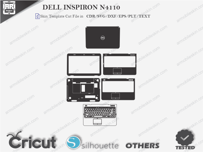 DELL INSPIRON N4110 Skin Template Vector