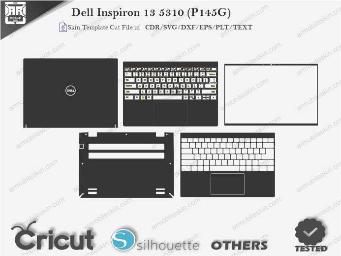 Dell Inspiron 13 5310 (P145G) Skin Template Vector