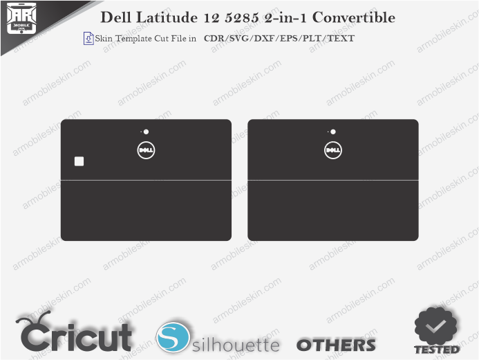 Dell Latitude 12 5285 2-in-1 Convertible Skin Template Vector