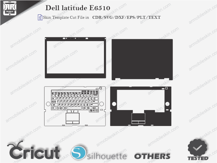 Dell latitude E6510 Skin Template Vector