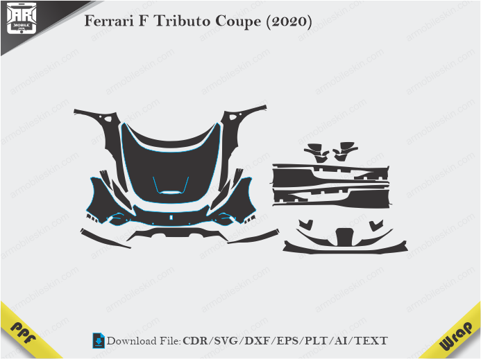 Ferrari F Tributo Coupe (2020) Car PPF Template