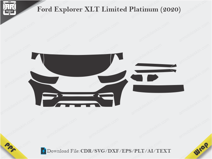 Ford Explorer XLT Limited Platinum (2020) Car PPF Template