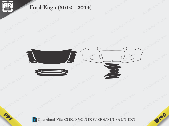 Ford Kuga (2012 - 2014) Car PPF Template
