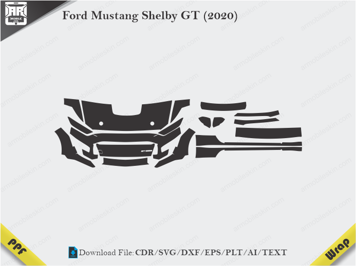 Ford Mustang Shelby GT (2020) Car PPF Template