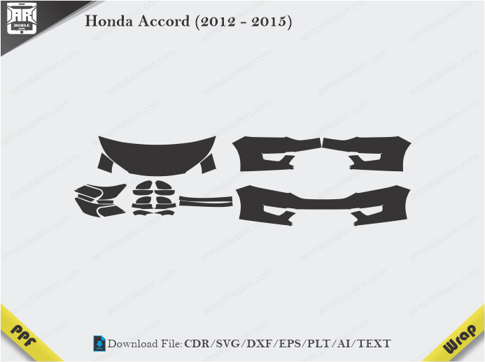 Honda Accord (2012 - 2015) Car PPF Template