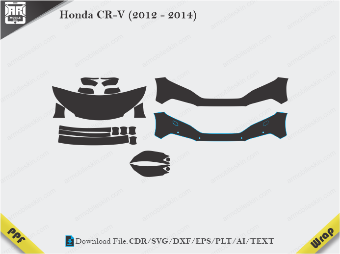 Honda CR-V (2012 – 2014) Car PPF Template