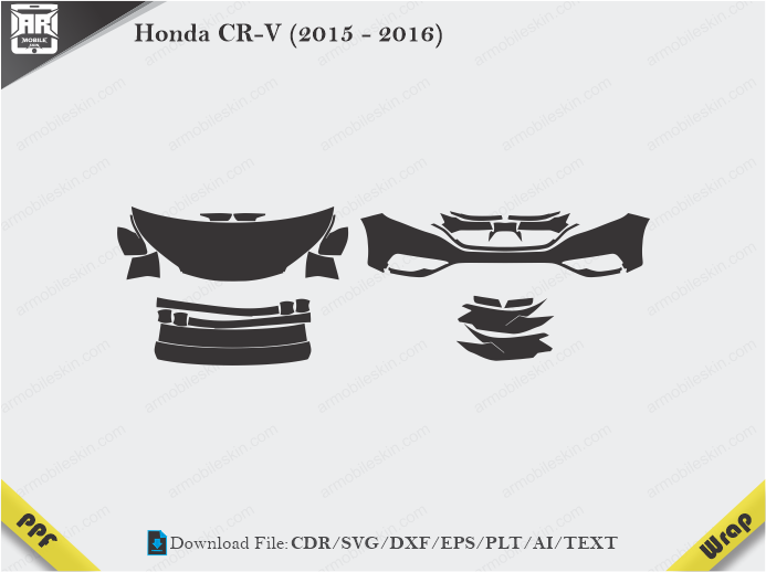 Honda CR-V (2015 – 2016) Car PPF Template