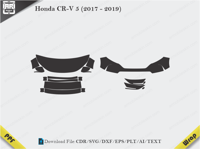 Honda CR-V 5 (2017 – 2019) Car PPF Template