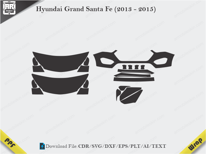 Hyundai Grand Santa Fe (2013 - 2015) Car PPF Template
