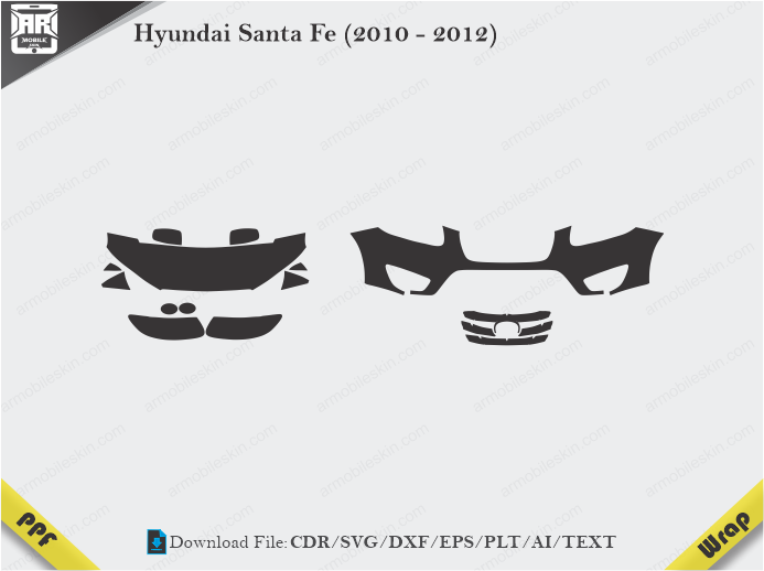 Hyundai Santa Fe (2010 - 2012) Car PPF Template