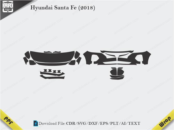 Hyundai Santa Fe (2018) Car PPF Template