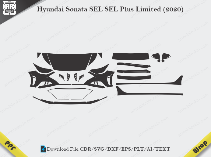Hyundai Sonata SEL SEL Plus Limited (2020) Car PPF Template