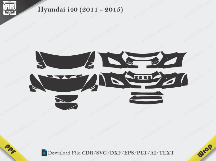 Hyundai i40 (2011 - 2015) Car PPF Template