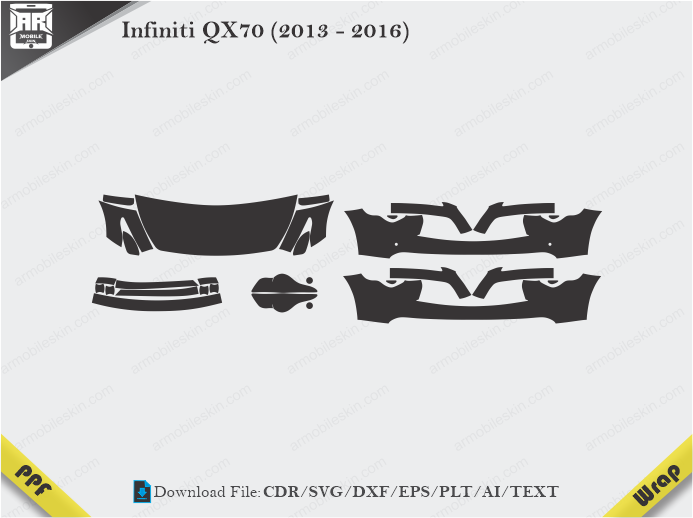 Infiniti QX70 (2013 - 2016) Car PPF Template