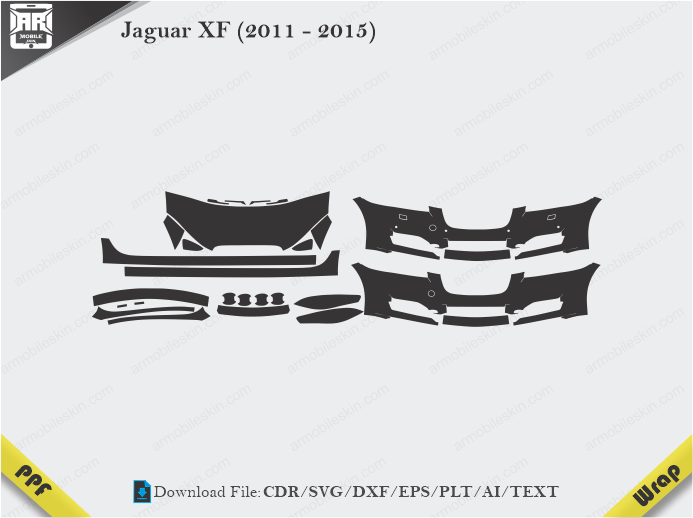 Jaguar XF (2011 - 2015) Car PPF Template