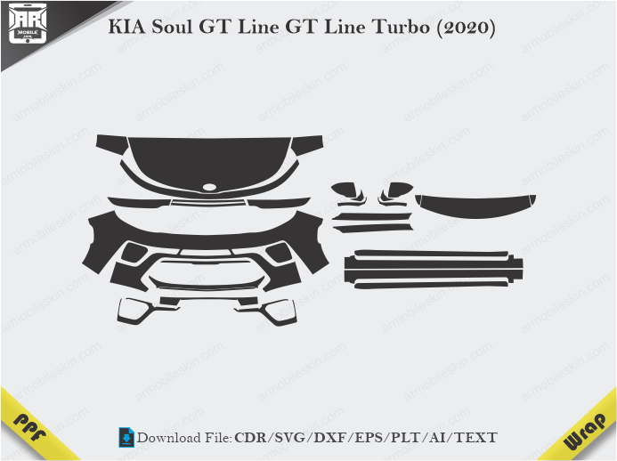KIA Soul GT Line GT Line Turbo (2020) Car PPF Template